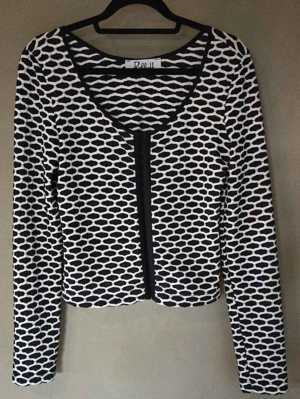 Joseph Ribkoff | Corset-Style Geometric Knit Top, Ptp 18" Stretches To 22" - Picture 2 of 7